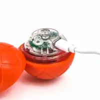 Интерактивная игрушка для собак "Гравитационный мяч", 5,5 см, оранжевая