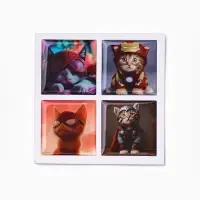 Объемные 3D стикеры на телефон &laquo;Супергерои&raquo;, 4 шт, 3 &times; 3 см