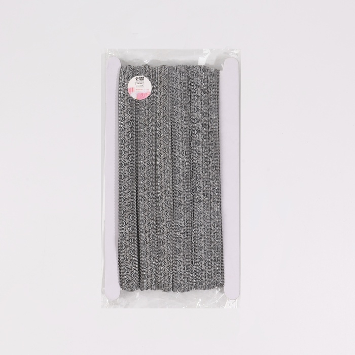 Тесьма декоративная &laquo;Змейка&raquo;, 15 мм, 10 &plusmn; 1 м, цвет серебряный