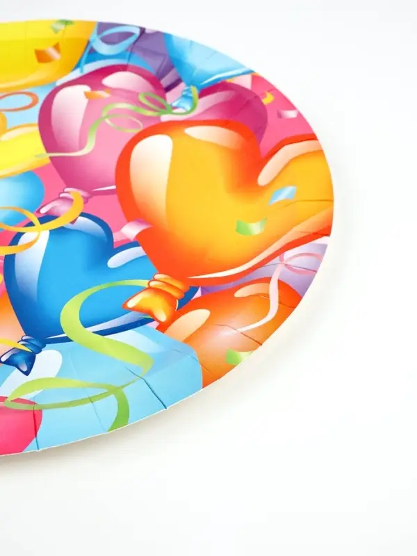 Тарелки бумажные ламинированные Праздничное настроение 23см 6шт