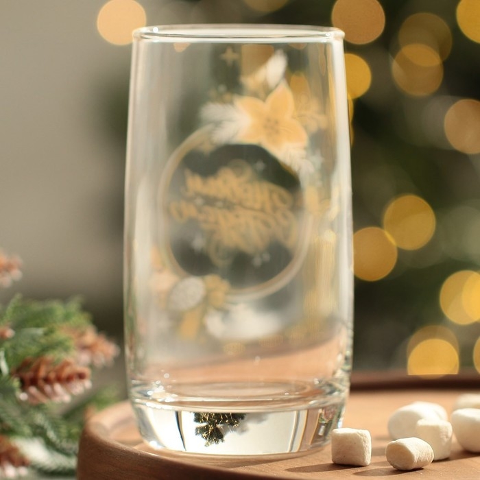 Новый год. Стакан стеклянный &laquo;С Новым годом&raquo;, 330 мл