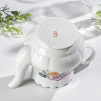 Чайник заварочный Добрушский завод &laquo;Букет цветов&raquo;, 800 мл, фарфор, белый