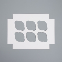 Коробка складная на 6 капкейков с окном &laquo;Веселого Нового года&raquo;, 25 х 17 х 10 см, Новый год