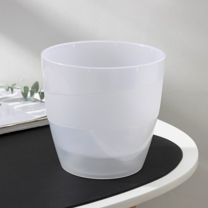 Кашпо для цветов со вставкой &laquo;Грация&raquo;, 2 л, цвет прозрачный