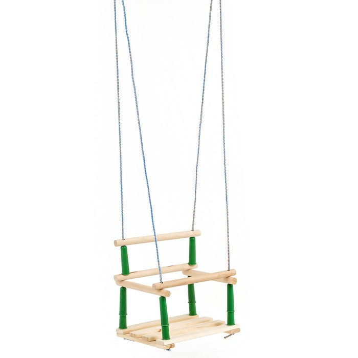 Качели подвесные, деревянные, сиденье 33&times;22см, МИКС