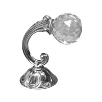 Крючок для штор KS008, однорожковый, цвет хром