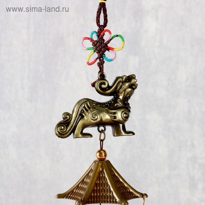 Музыка ветра металл "Кирин" 3 колокольчика 45 см