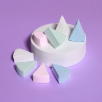 Спонжи для макияжа, набор - 8 шт, 3,5 &times; 3 см, разноцветные