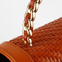 Ручка для сумки, металлическая, с винтами для крепления, 12,8 &times; 6,5 см, цвет золотой/коричневый