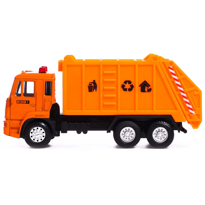 Грузовик металлический &laquo;КАМАЗ. Мусоровоз&raquo;, инерционный, 1:54, цвет оранжевый