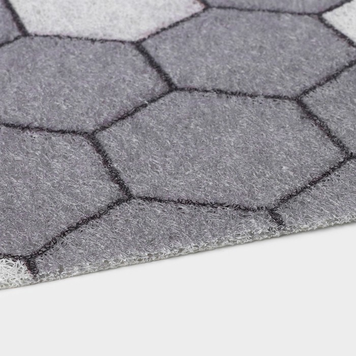 Коврик придверный грязезащитный Доляна &laquo;Гамма&raquo;, вырезной, 60&times;90 см, цвет серый