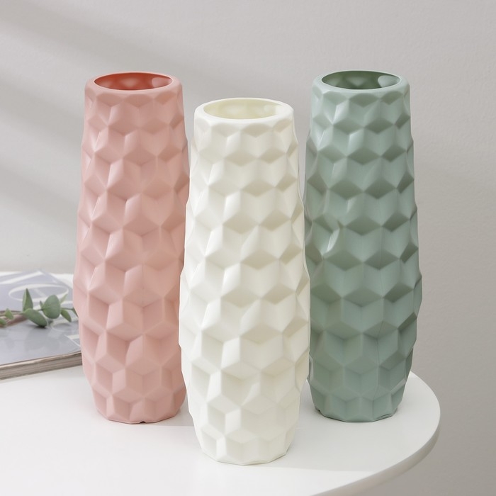 Ваза для цветов, 7&times;6,5&times;26 см, 1,3 л, цвет МИКС