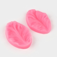 Молд &laquo;Лист тропических растений&raquo;, силикон, 2 шт, 6,5&times;4&times;2,3 см, цвет МИКС