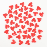 Кабошон &laquo;Сердечко&raquo;, набор 50 шт., размер 1 шт. &mdash; 2,6 &times; 2,6 &times; 0,3 см, цвет красный