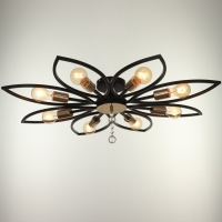 Люстра 2138/8 E27 40Вт черно-золотой 80х80х20 см BayerLux