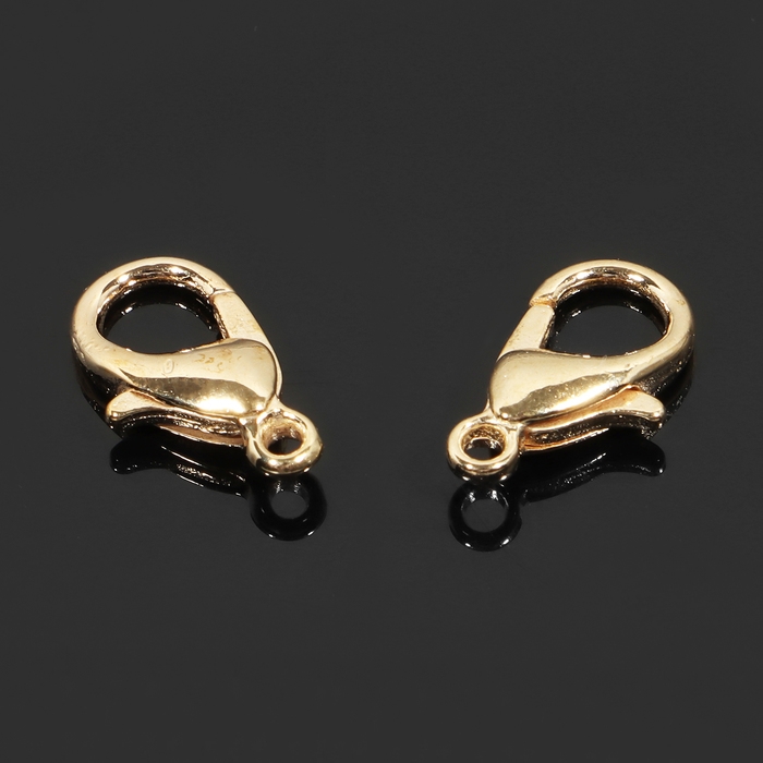 Замок-карабин, СМ-521, (набор 1000 шт.), 12&times;7 мм, цвет золото