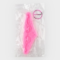 Молд Доляна &laquo;Лепнина&raquo;, силикон, 14,3&times;4,7&times;0,9 см, цвет розовый