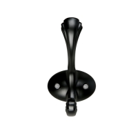 Крючок мебельный CAPPIO RARITY, двухрожковый, черный