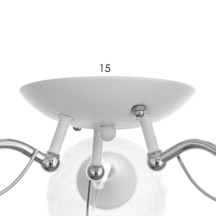 Люстра "Элия" 3хЕ27 40Вт бело-хромовый 47х47х18 см BayerLux