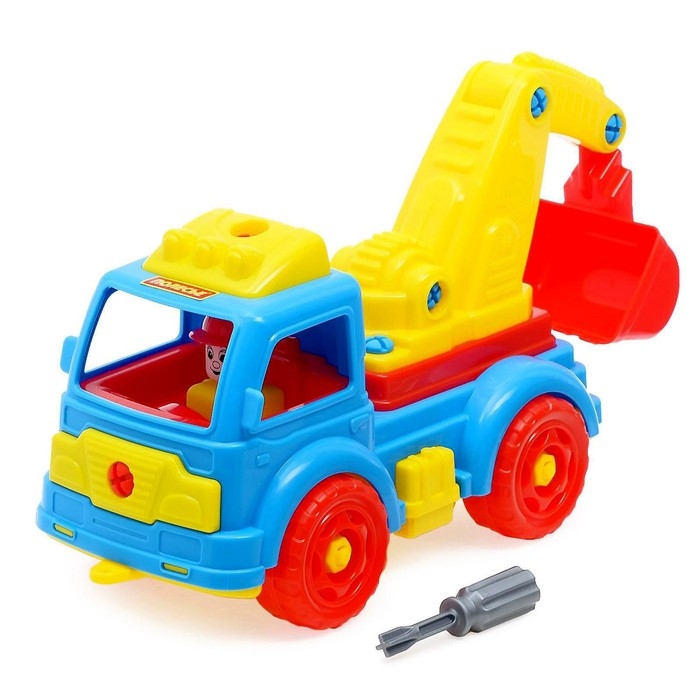 Автомобиль-конструктор &laquo;Экскаватор&raquo;, 34 детали