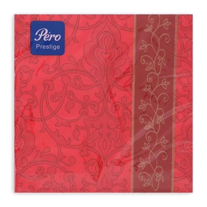 Новогодние салфетки бумажные Pero Prestige &laquo;Бордо&raquo;, 3 слоя, 33х33 см, 20 шт