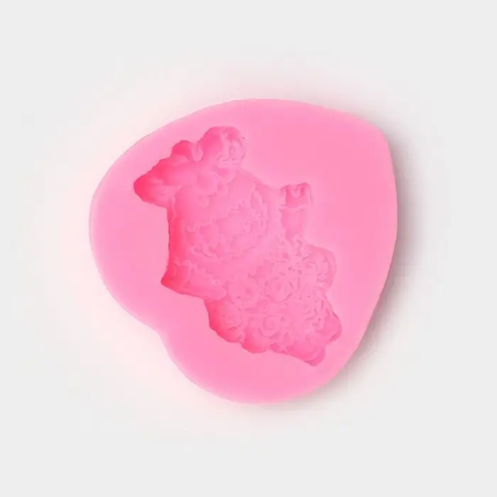 Молд &laquo;Куколка&raquo;, силикон, 6.5&times;6.8&times;1.3 см, розовый