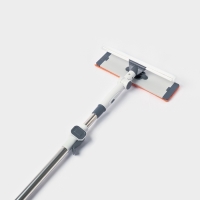 Оконная швабра с креплением на карманы 30х8 см, длина 103-145 см, 2 насадки, 45+180 поворот   107959