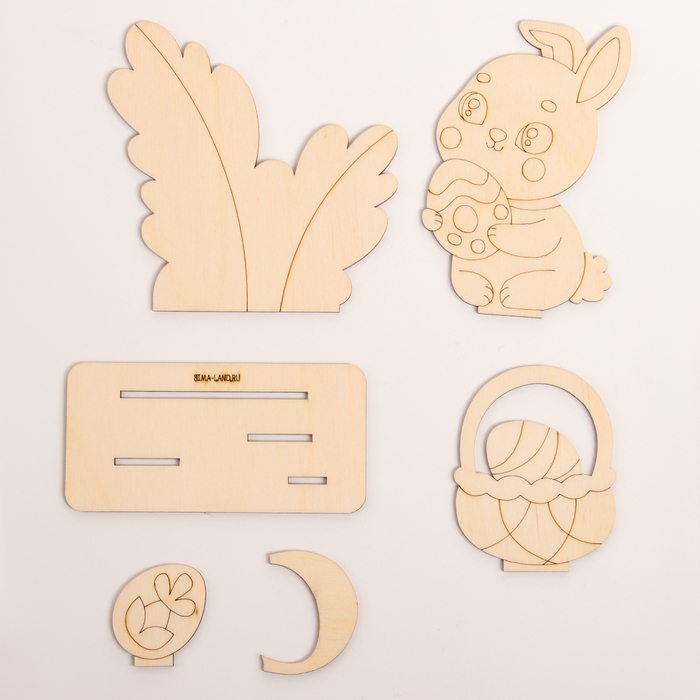 Заготовки для творчества. Роспись по дереву &laquo;Зайчик&raquo;