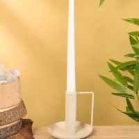 Подсвечник на 1 свечу текстурный с ручкой и блюдцем &laquo;Фисташка&raquo;, 10&times;10&times;9.5 +/- 0.5 см