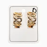 Клипсы "Винтаж" змейка, цвет золото
