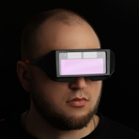 Очки сварщика ТУНДРА, со светофильтром, хамелеон, 89&times;33 мм, DIN 5