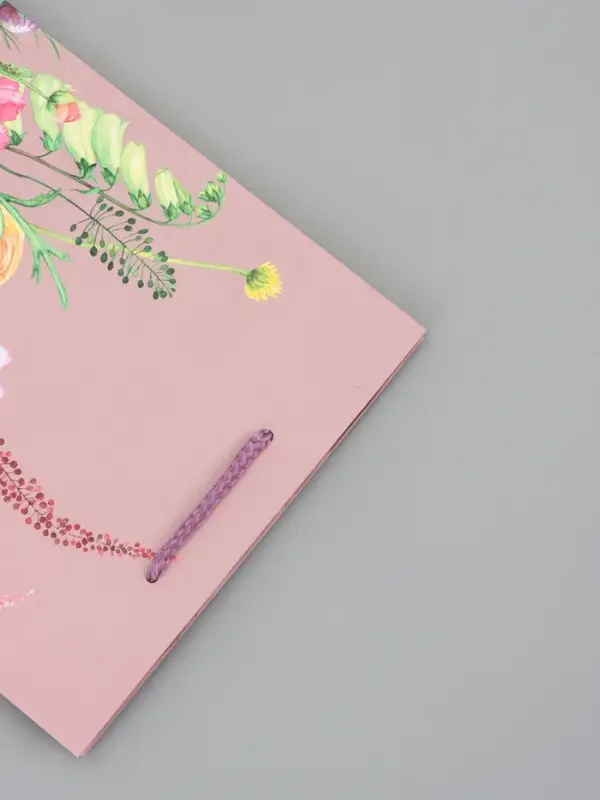 Пакет подарочный ламинированный, "Цветочный узор" 18 х 22,3 х 10 см