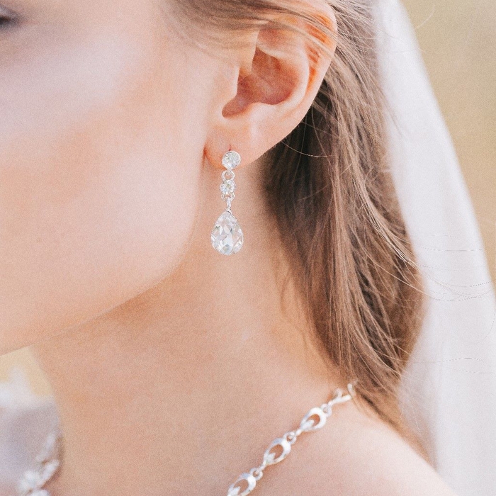 Набор 2 предмета: серьги, колье &laquo;Шальная императрица&raquo; цветок, цвет белый в серебре, 45 см