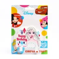 Свеча в торт Happy Birthday, Холодное сердце