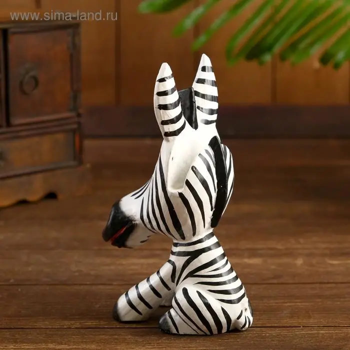 Сувенир дерево "Маленькая зебра" подставка под очки 20х14х7 см