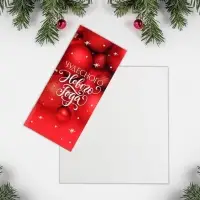 Открытка евро &laquo;Чудесного Нового года&raquo;, красный, 10 х 21 см