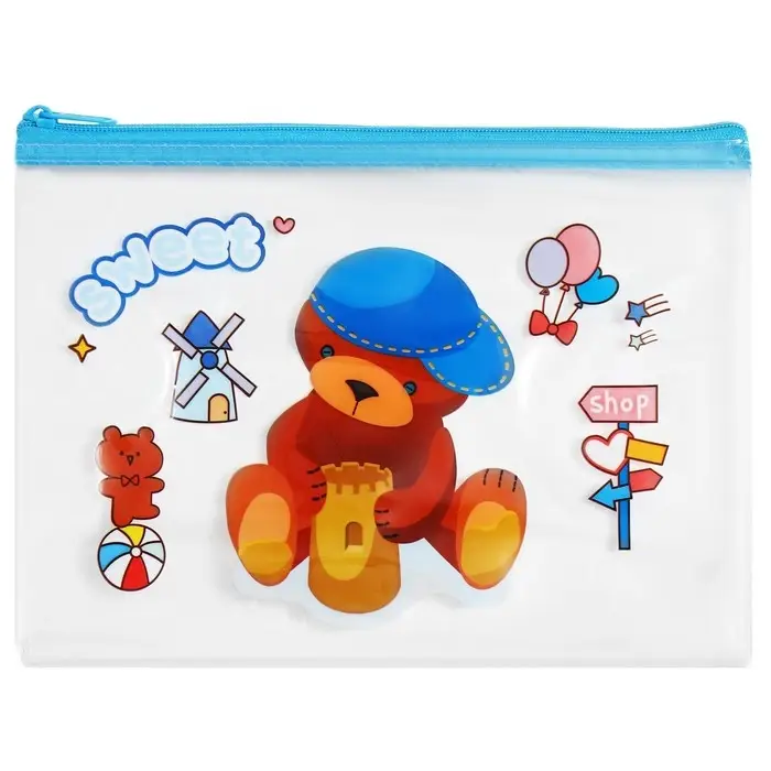 Папка на молнии А5 "Милашки", МИКС