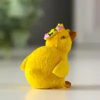 Сувенир полистоун "Цыплёнок в веночке/с гнездом" МИКС 4х3х4 см