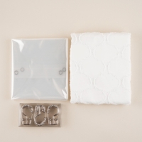 Штора для ванной двойная &laquo;Ла Каса&raquo;, с люверсами, 200&times;200 см, полиэстер, полиэтилен, белая