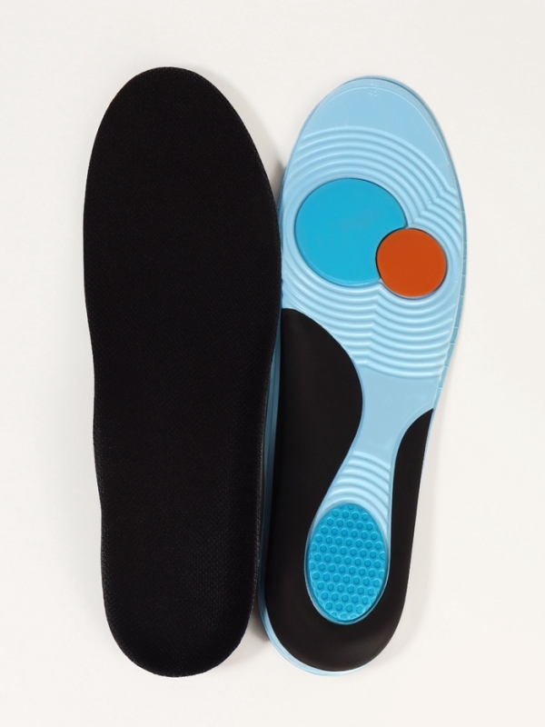 Стельки (EVA, полиэстер) универс 36-40р-р 25,5см (пара) черн/голуб пак SS