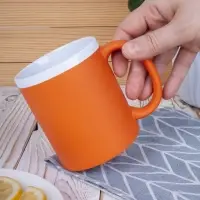 Кружка StopSpot с покрытием софт-тач, оранжевая