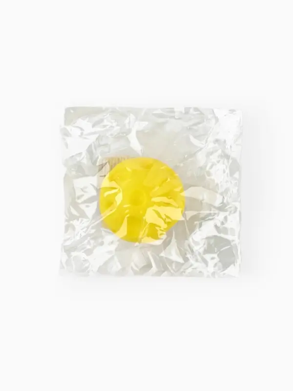 Игрушка пищащая "Мячик планета" для собак, 6,5 см, желтая