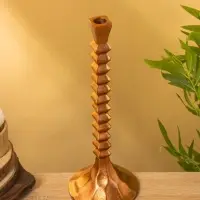 Подсвечник "Спираль" алюминий 14х14х38 см