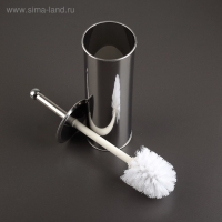 Ёршик для унитаза с подставкой, 9,5&times;9,5&times;37 см, цвет хром