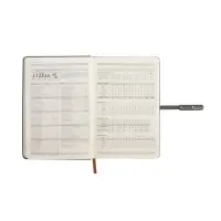 Ежедневник недатированный формат А5, с хлястиком, 112л, линия, пвх, Узор Серый