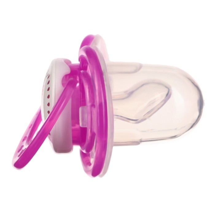 Соска - пустышка силиконовая ортодонтическая &laquo;Морской конек&raquo;, от 0 мес., с колпачком, цвет розовый