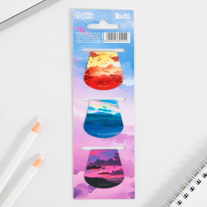 Закладки магнитные для книг, 3 шт &laquo;Аниме. Девочки&raquo;