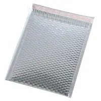 Пакет воздушно-пузырчатый, с клапаном и клеевым слоем, 25&times;30+4 см, п/э, 3 слоя, металлизированный