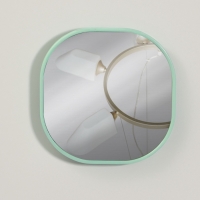 Зеркало карманное &laquo;Узор&raquo;, с подставкой, 8 &times; 8 см, цвет синий