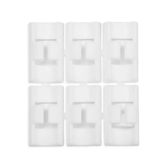 Держатель самоклеящийся для проводов и гирлянд ТУНДРА, 28&times;16&times;9 мм, белый, 12 шт.